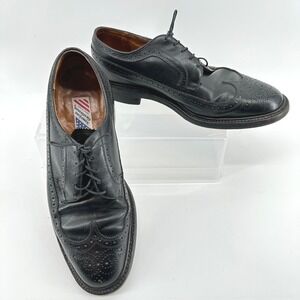 American Gentleman Wingtip Oxford Shoes Mens 11.5 Black Retro Brogue Academia